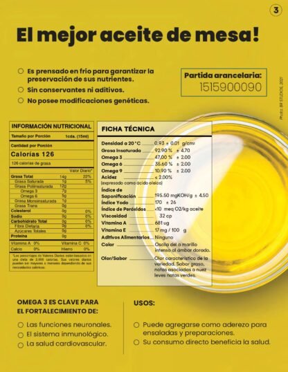 Aceite de SachaInchi SumaSach' 230 ml PET - Imagen 2
